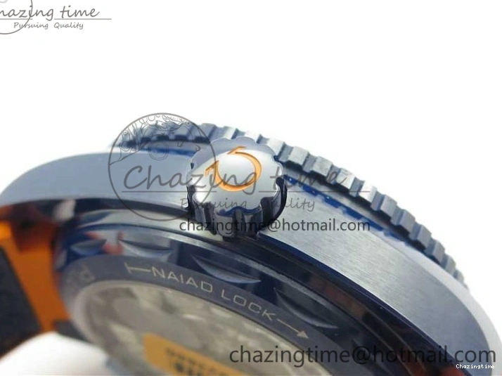 0316 Planet Ocean 45.5mm Big Blue Real Ceramic VSF 1:1 Best Edition on Blue Rubber Strap A8906 Super Clone Unique 7896